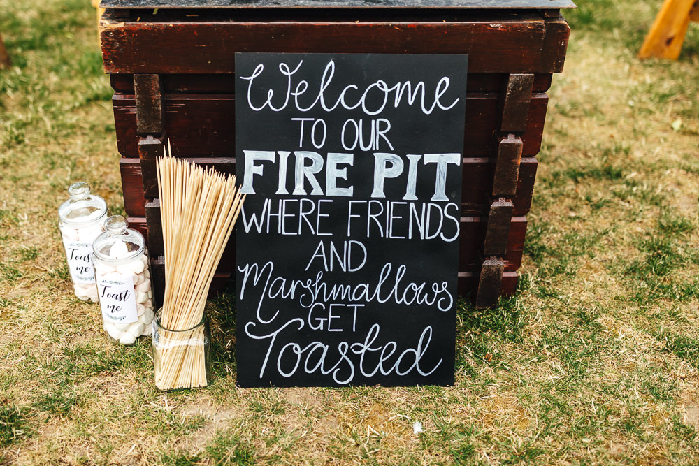 Fire Pit Smores Brook Farm Wedding Kirsty Mackenzie Photography