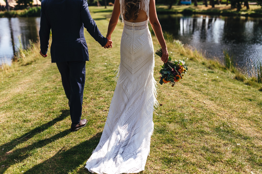 Bride Bridal Dress Gown Veil Willowby by Watters Crochet Fringe Brook Farm Wedding Kirsty Mackenzie Photography