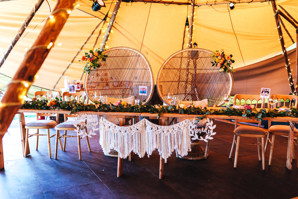 Top Table Macrame Peacock Chairs Brook Farm Wedding Kirsty Mackenzie Photography
