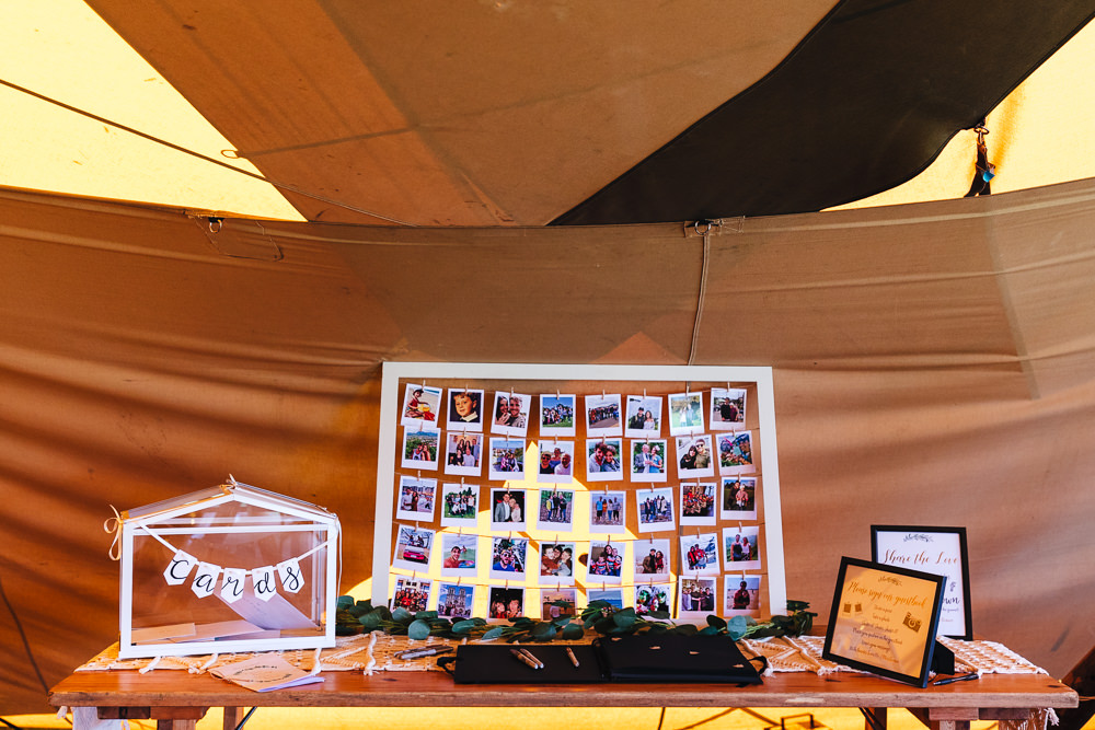 Photo Wall Display Frame Brook Farm Wedding Kirsty Mackenzie Photography