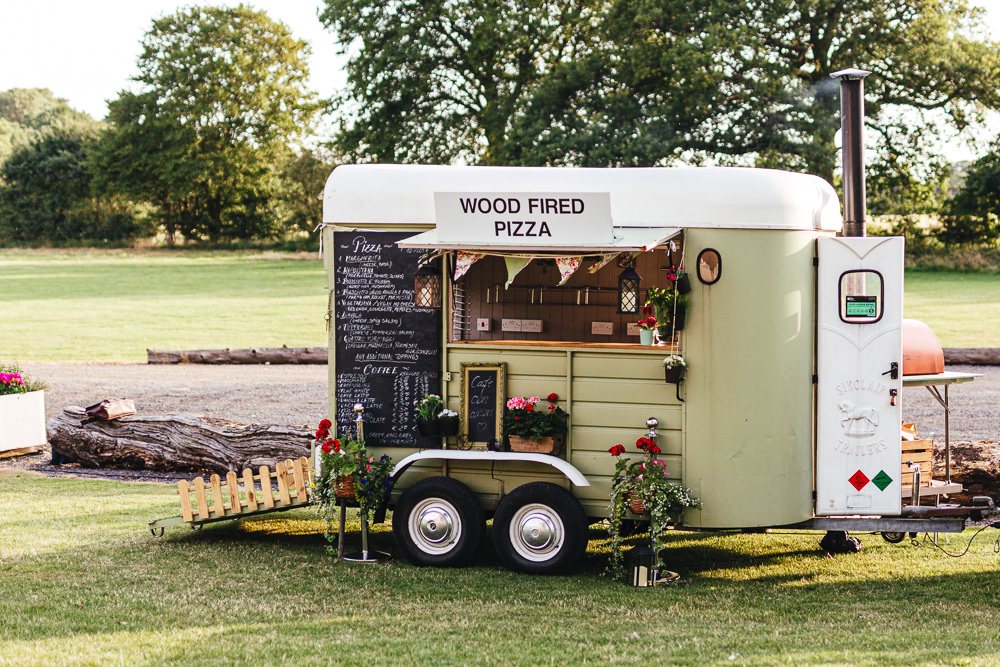 Horse Box Trailer Pizza Truck Brook Farm Wedding Kirsty Mackenzie Photography