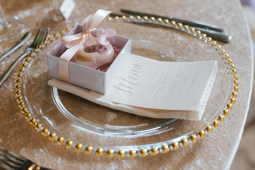 Donut Doughnut Favour Menu Place Setting Cherry Blossom Wedding Ideas Sugarbird Photography