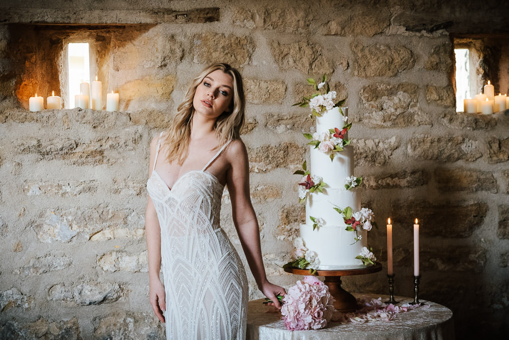 Dress Gown Bride Bridal Straps Train Lace Cherry Blossom Wedding Ideas Sugarbird Photography