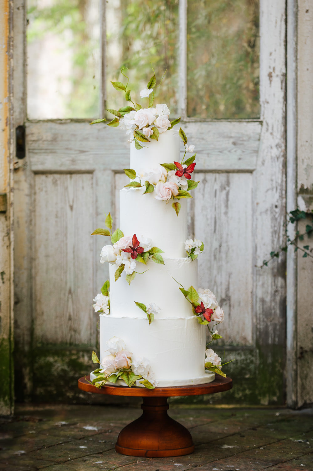Iced Cake Floral Flowers Cherry Blossom Wedding Ideas Sugarbird Photography
