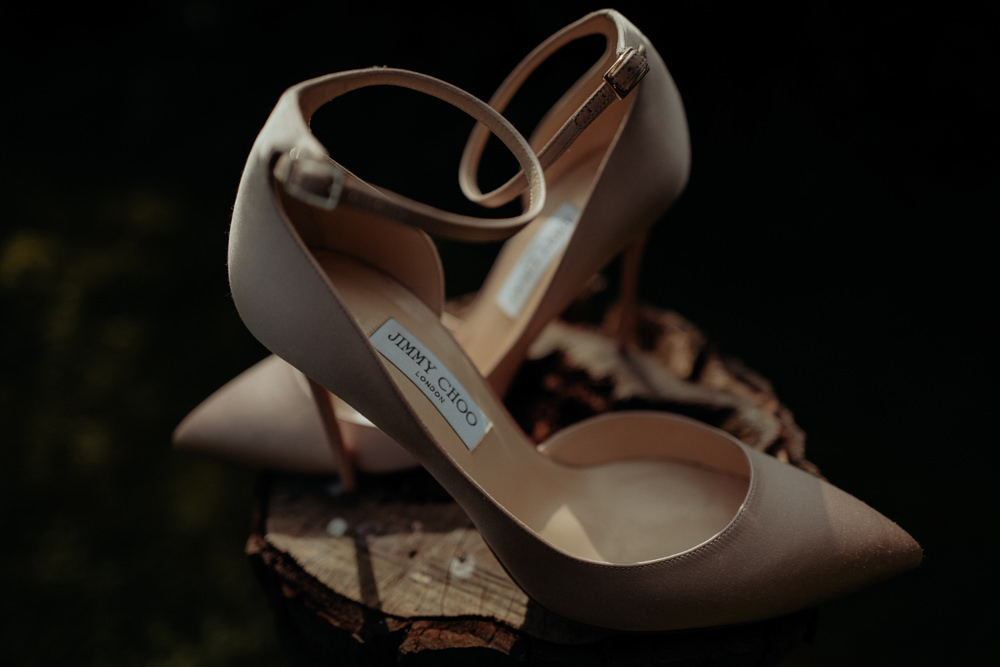 Jimmy Choo Shoes Bride Bridal Combermere Abbey Wedding Damian Brandon Photography