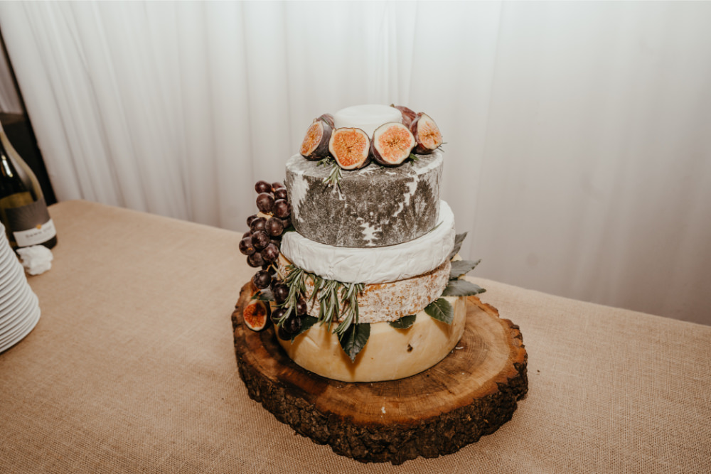 Cheese Cake Tower Stack Literary Wedding Naomi Jane Photography