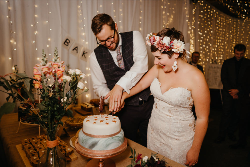 Bake Off Cake Dessert Table Literary Wedding Naomi Jane Photography