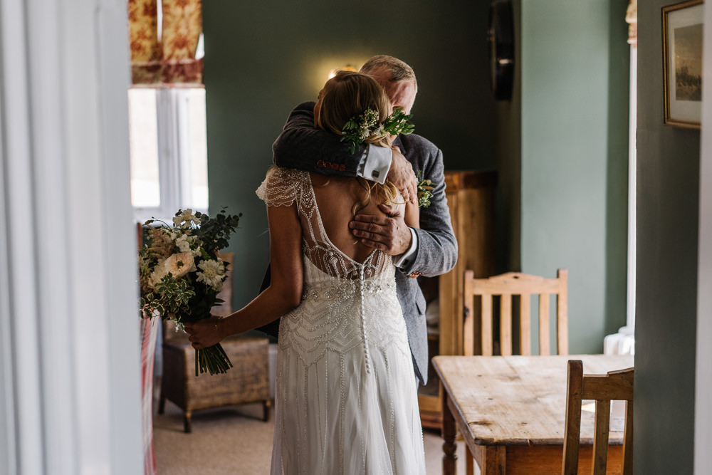 Dress Gown Bride Bridal Maggie Sottero Slip Dress Beaded Overlay Lodge Farm Wedding David Boynton Wedding Photography