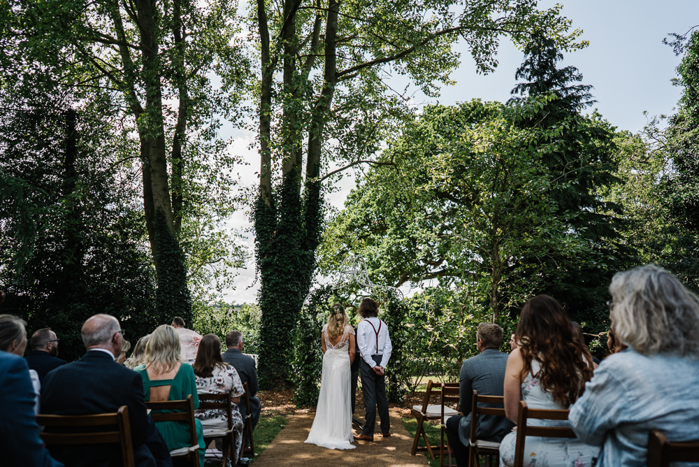 Woodland Outdoor Ceremony Lodge Farm Wedding David Boynton Wedding Photography