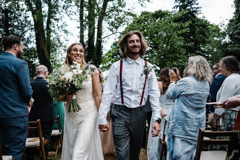 Woodland Outdoor Ceremony Lodge Farm Wedding David Boynton Wedding Photography