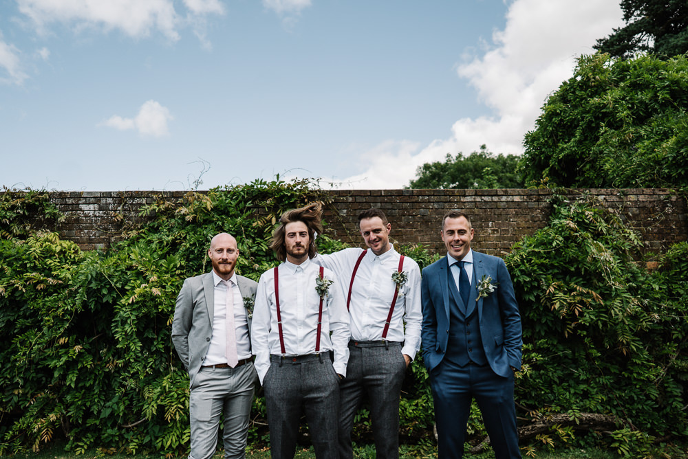 Groom Suit Shirt Braces Buttonhole Groomsmen Lodge Farm Wedding David Boynton Wedding Photography