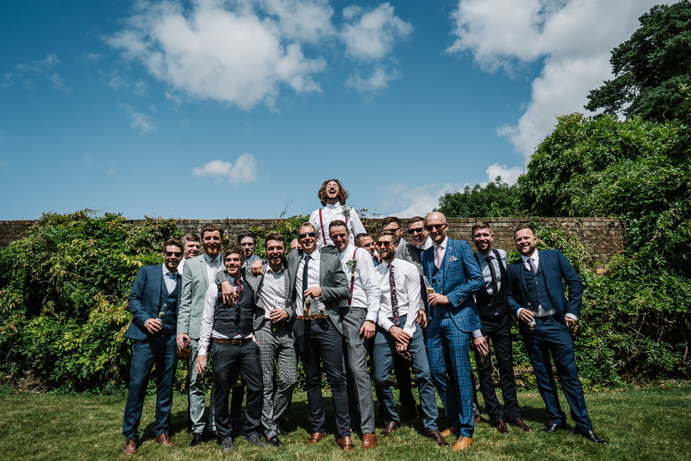 Groom Suit Shirt Braces Buttonhole Groomsmen Lodge Farm Wedding David Boynton Wedding Photography