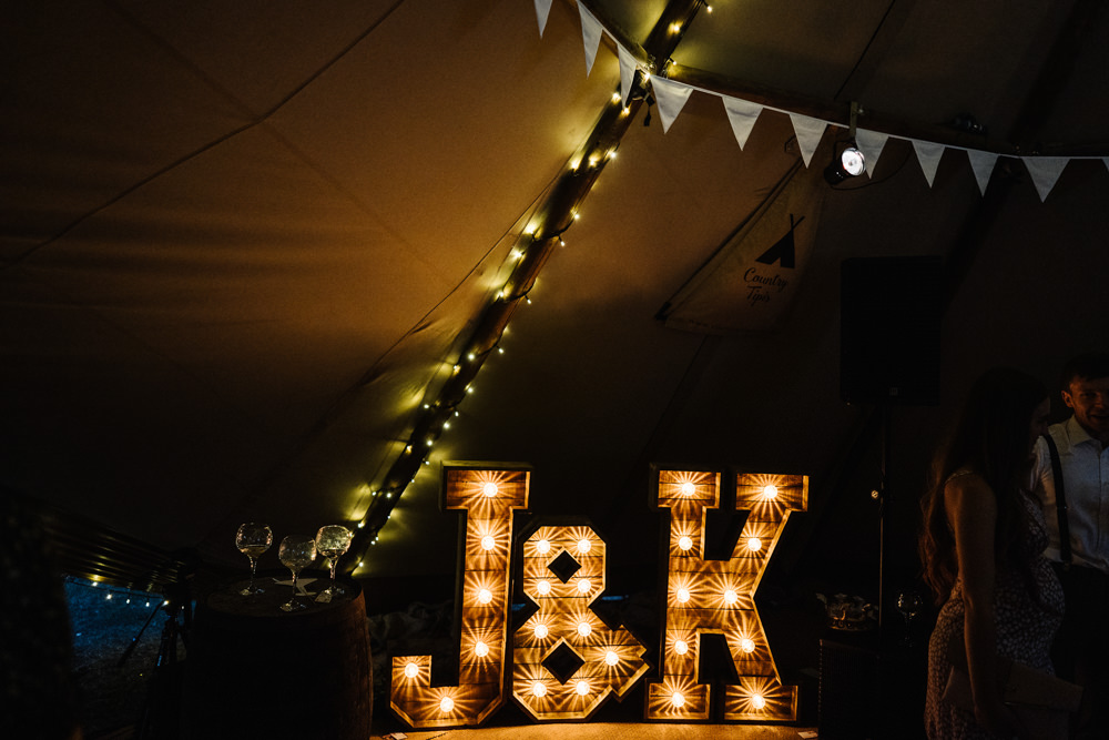 Letter Lights Lodge Farm Wedding David Boynton Wedding Photography