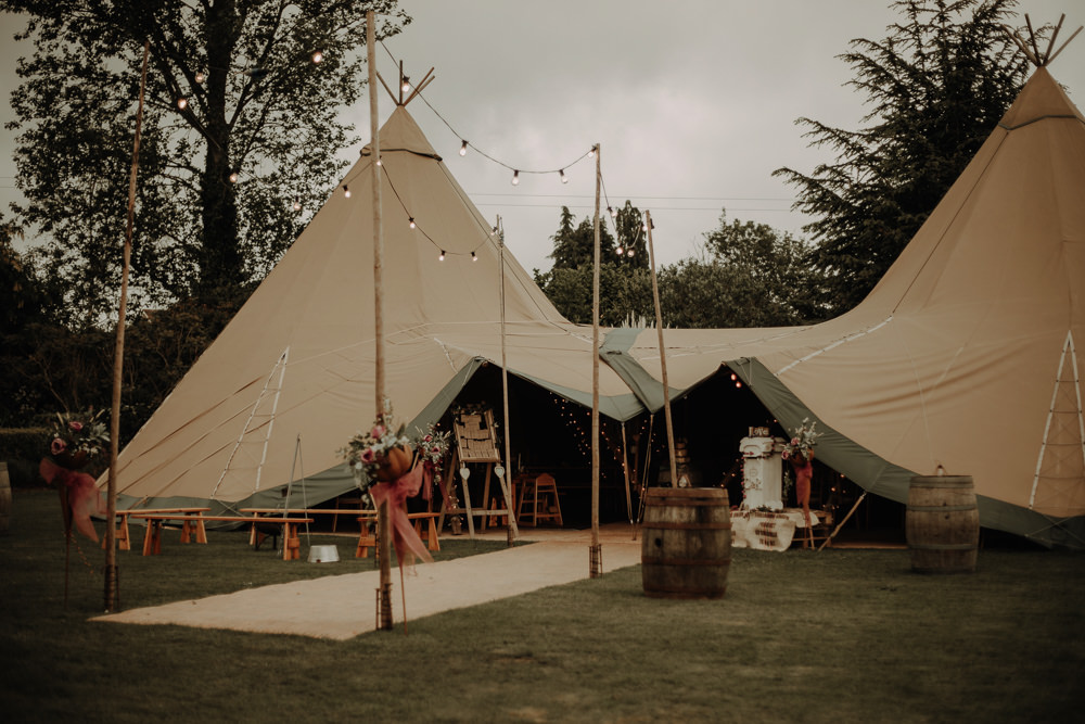 Festoon Lights Suspended Hanging Decor Magical Tipi Wedding Esme Whiteside Photography