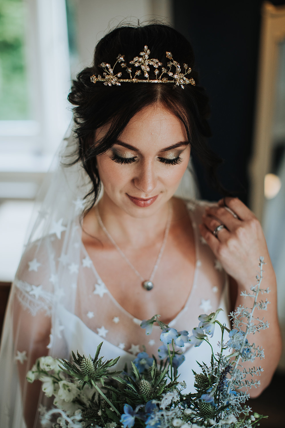 Bride Bridal Make Up Hair Accessory Celestial Moon Stars Wedding Ideas Olegs Samsonovs Photography