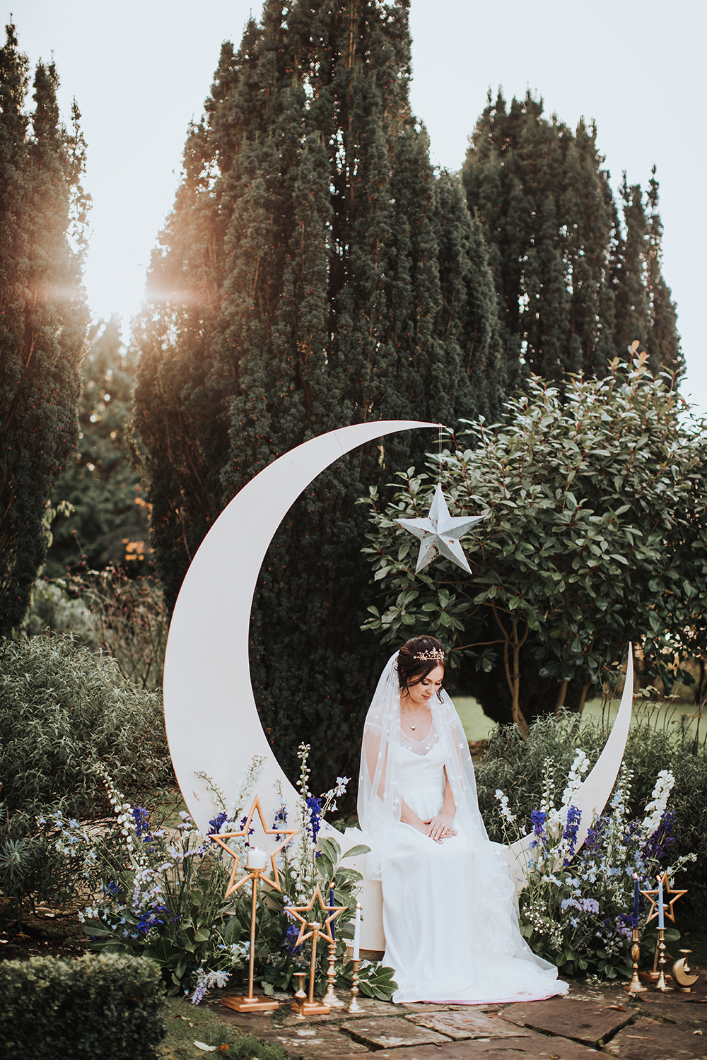 Backdrop Moonbooth Photo Booth Decor Decoration Flowers Candles Moon Stars Wedding Ideas Olegs Samsonovs Photography