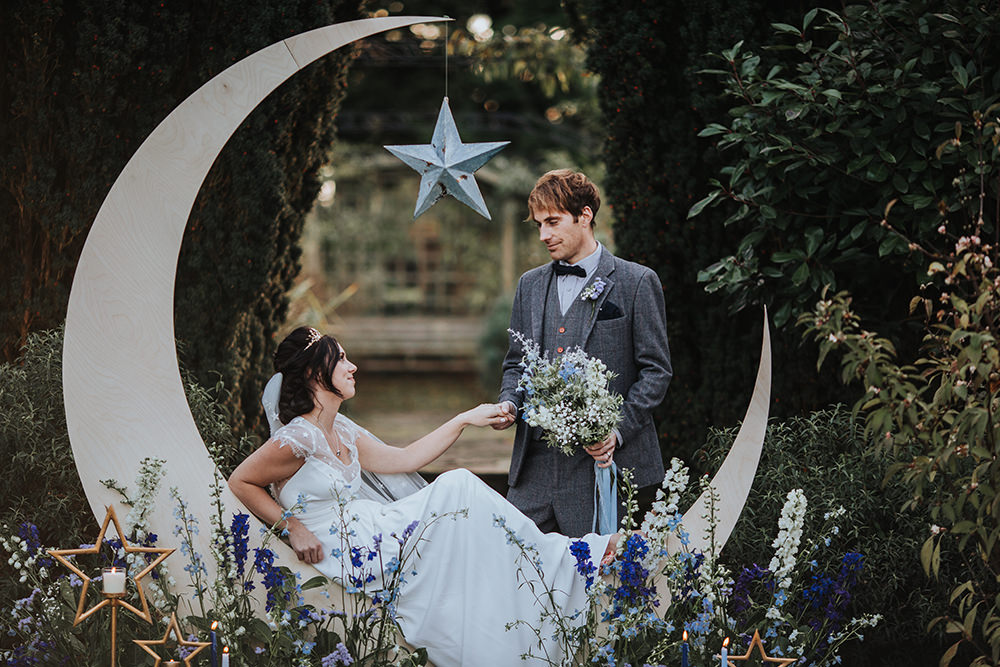 Backdrop Moonbooth Photo Booth Decor Decoration Flowers Candles Moon Stars Wedding Ideas Olegs Samsonovs Photography