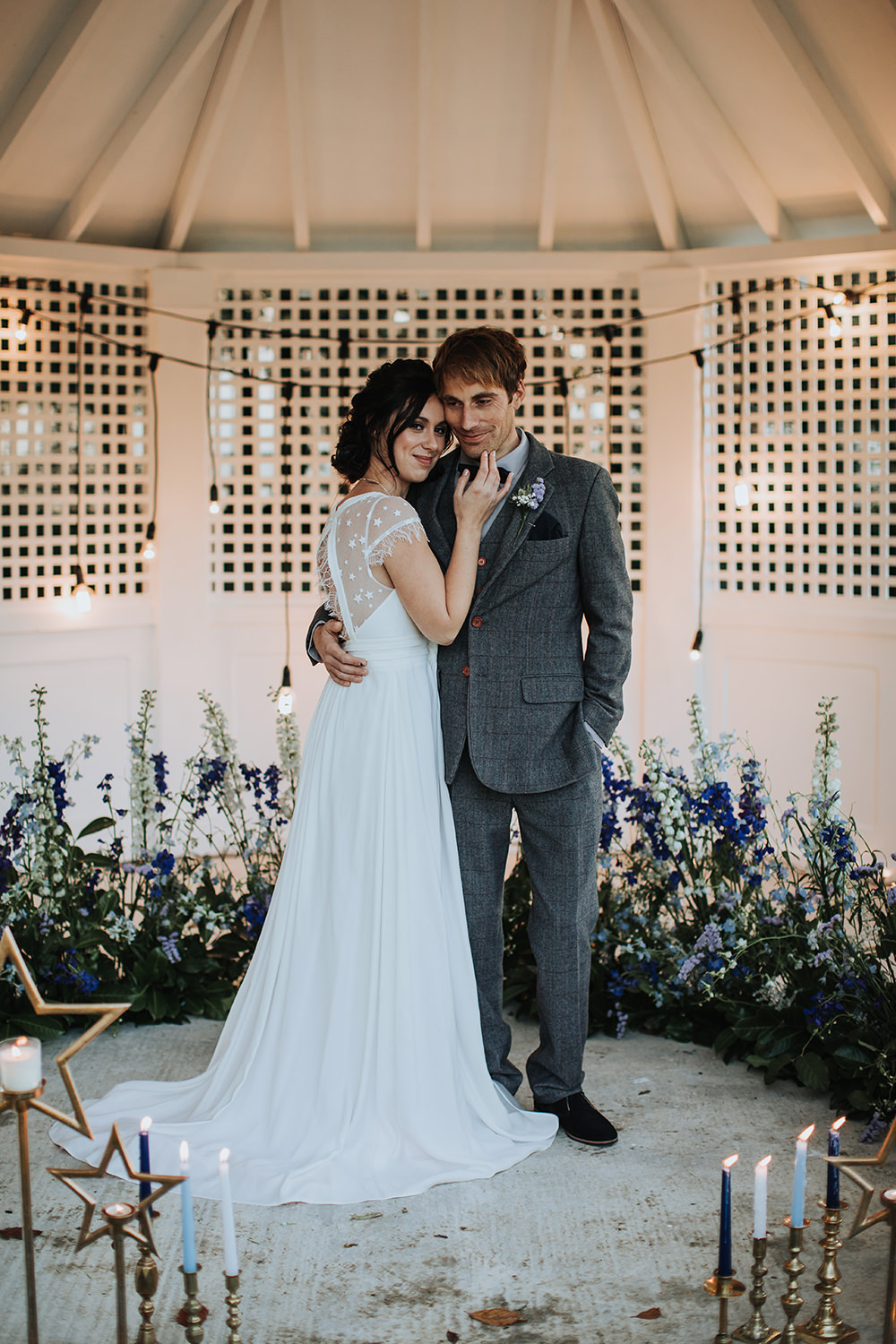 Meadow Flowers Backdrop Blue Wildflowers Moon Stars Wedding Ideas Olegs Samsonovs Photography