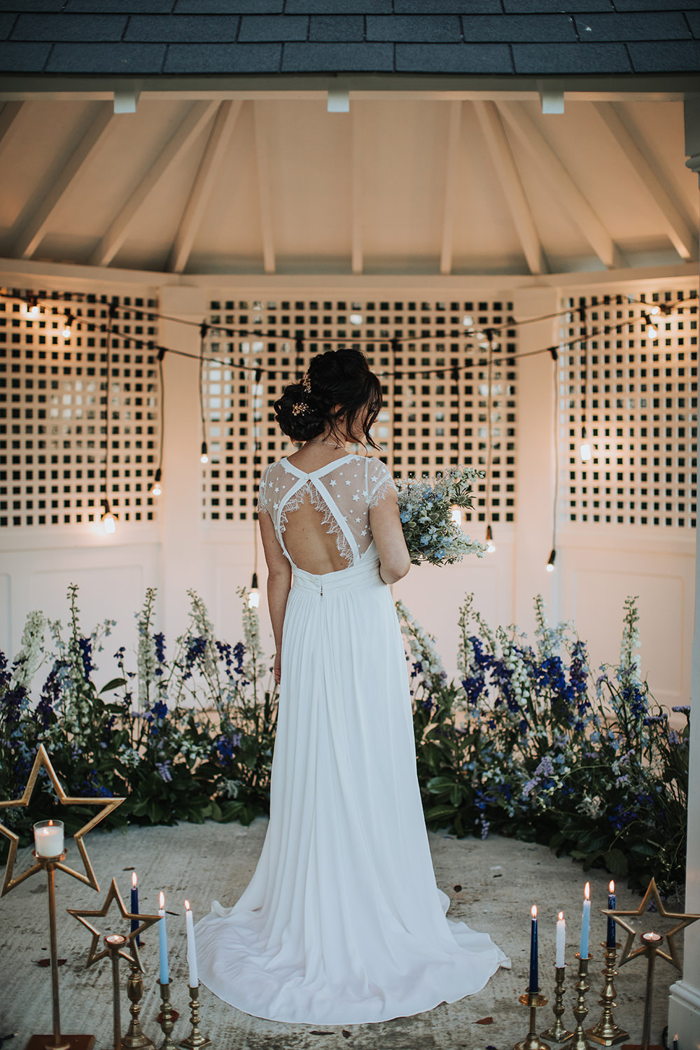 Dress Gown Bride Bridal Celestial Moon Stars Wedding Ideas Olegs Samsonovs Photography