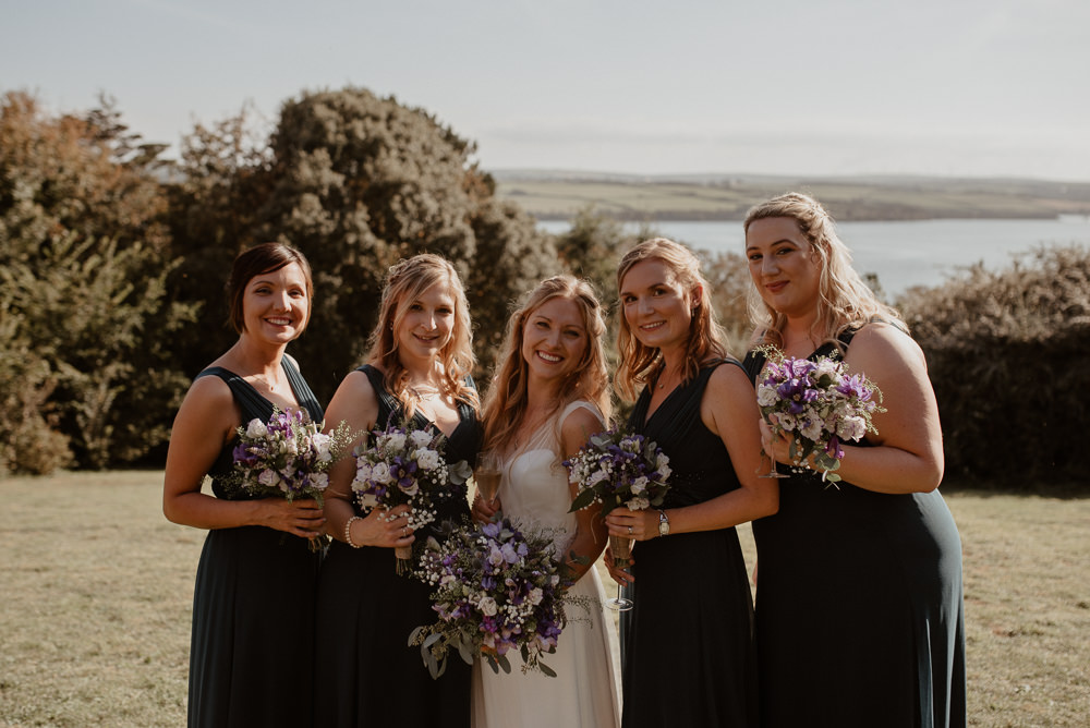 Bridesmaids Bridesmaid Dress Dresses Teal Green North Cornwall Wedding Taylor-Hughes Photography