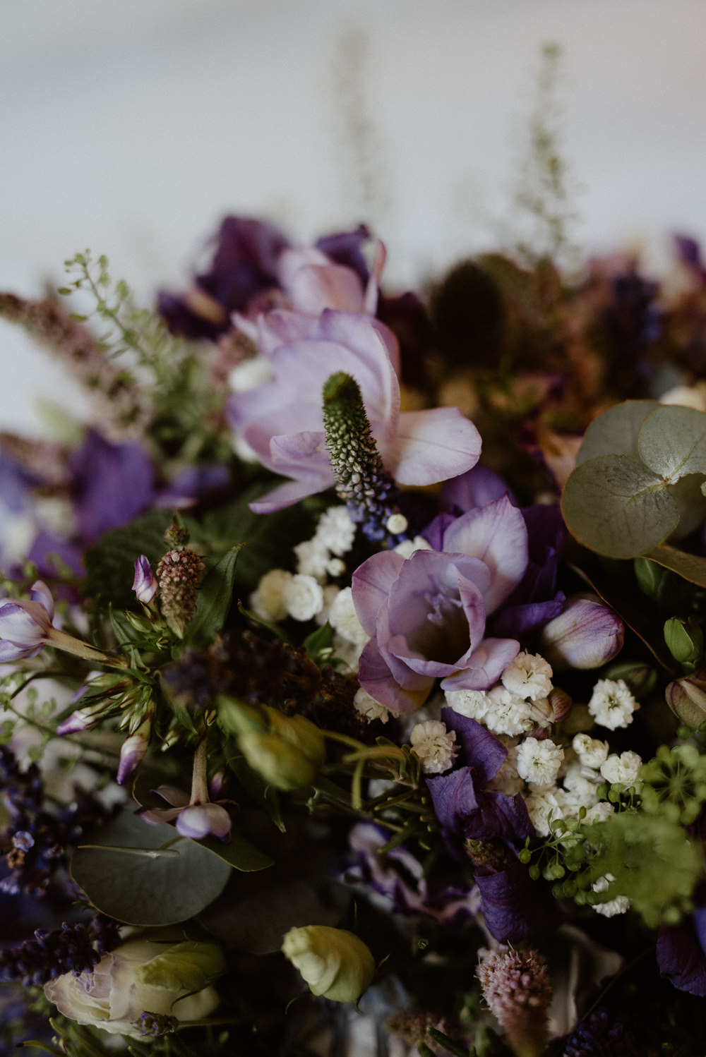Flowers Bouquet Bride Bridal Purple Lilac North Cornwall Wedding Taylor-Hughes Photography