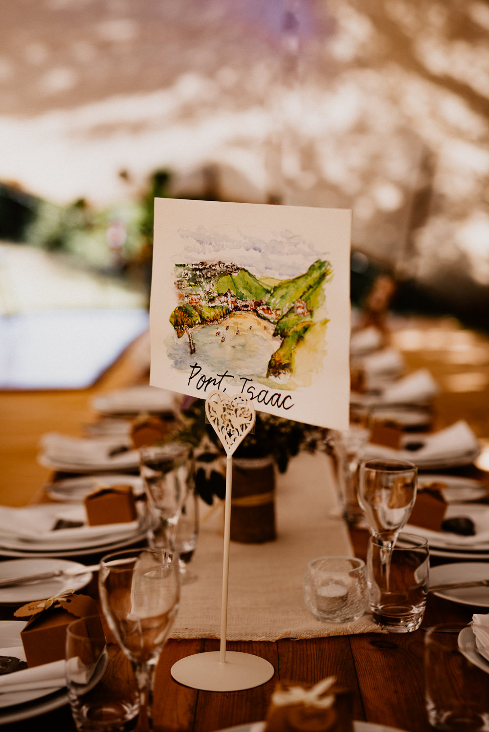 Places Town Table Names North Cornwall Wedding Taylor-Hughes Photography