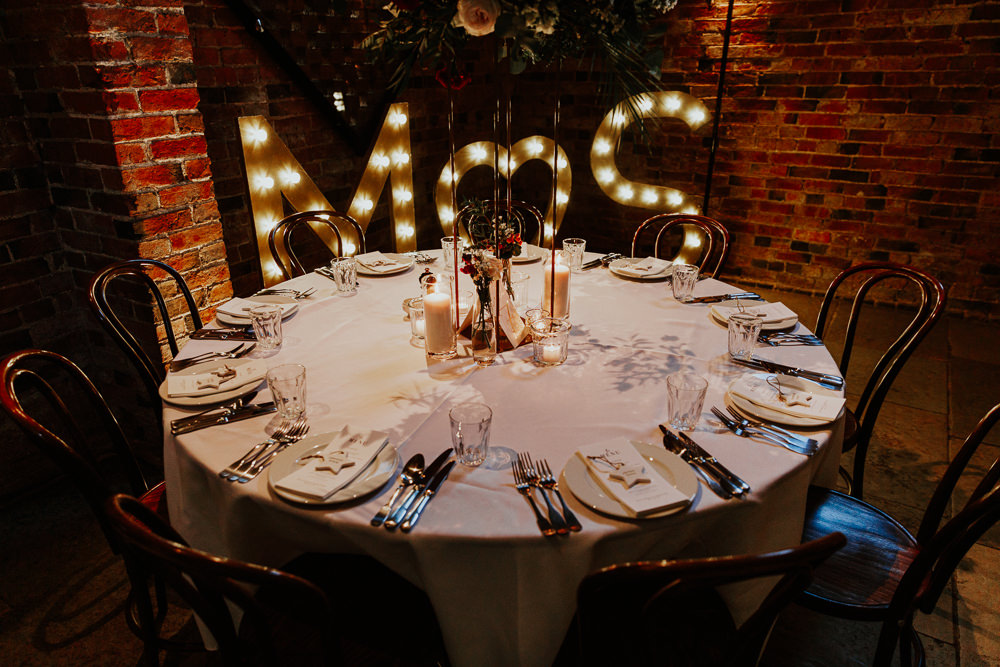 Letter Lights Sign Decor Shustoke Barn Wedding Oxi Photography