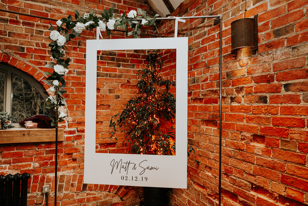 Cut Out Photo Booth Frame Shustoke Barn Wedding Oxi Photography