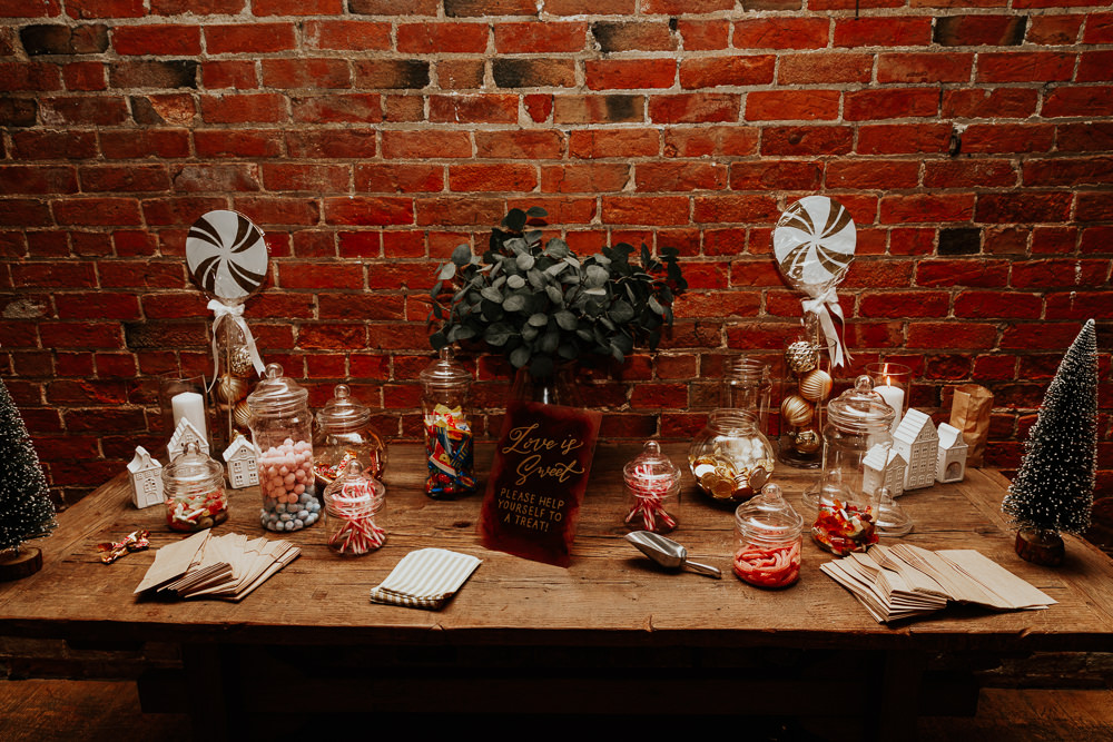 Sweets Sweetie Table Shustoke Barn Wedding Oxi Photography