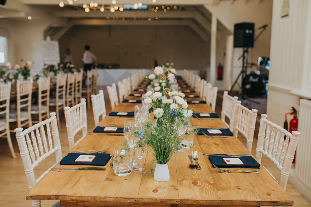 Table Flowers Jugs Centrepiece Rose Daliah Thorpeness Country Club Wedding Charlotte Razzell Photography