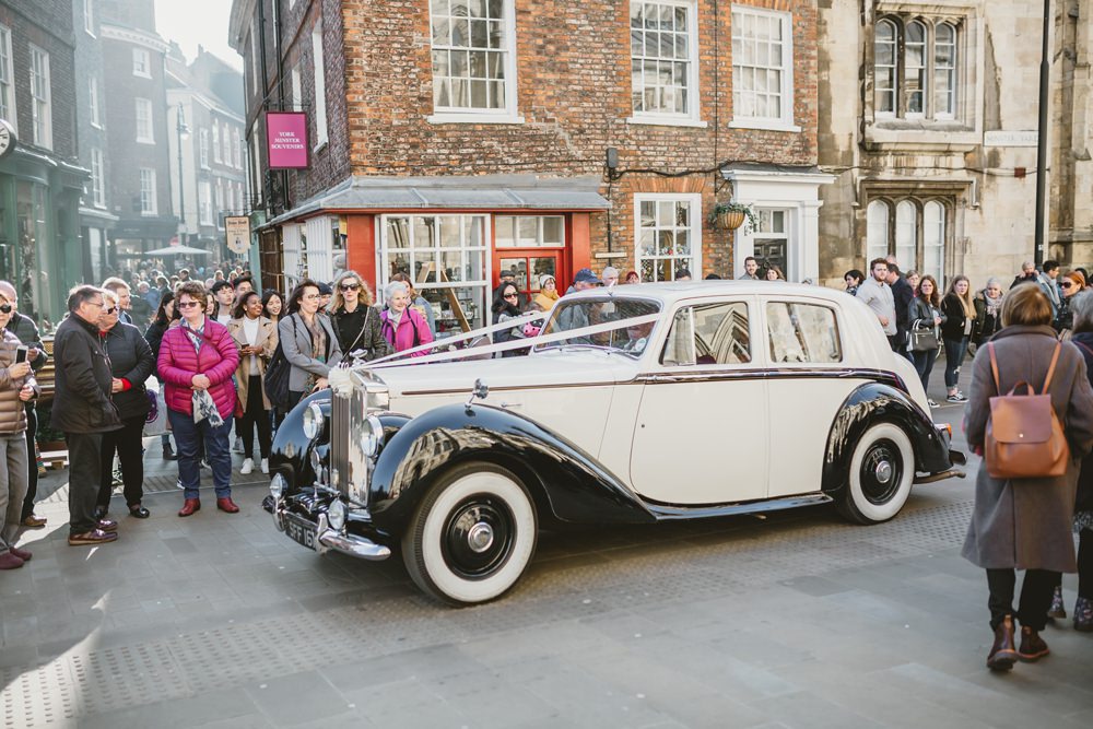 Classic Car Transport York Minster Wedding Amy Lou Photography