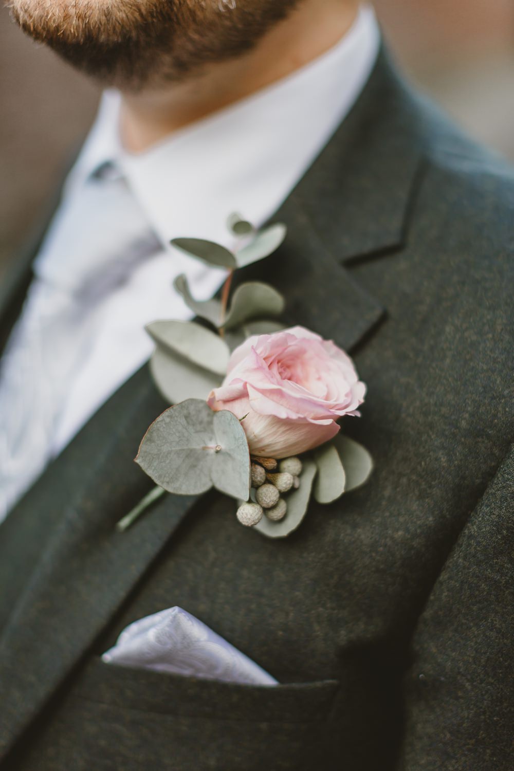 Rose Buttonhole Groom York Minster Wedding Amy Lou Photography