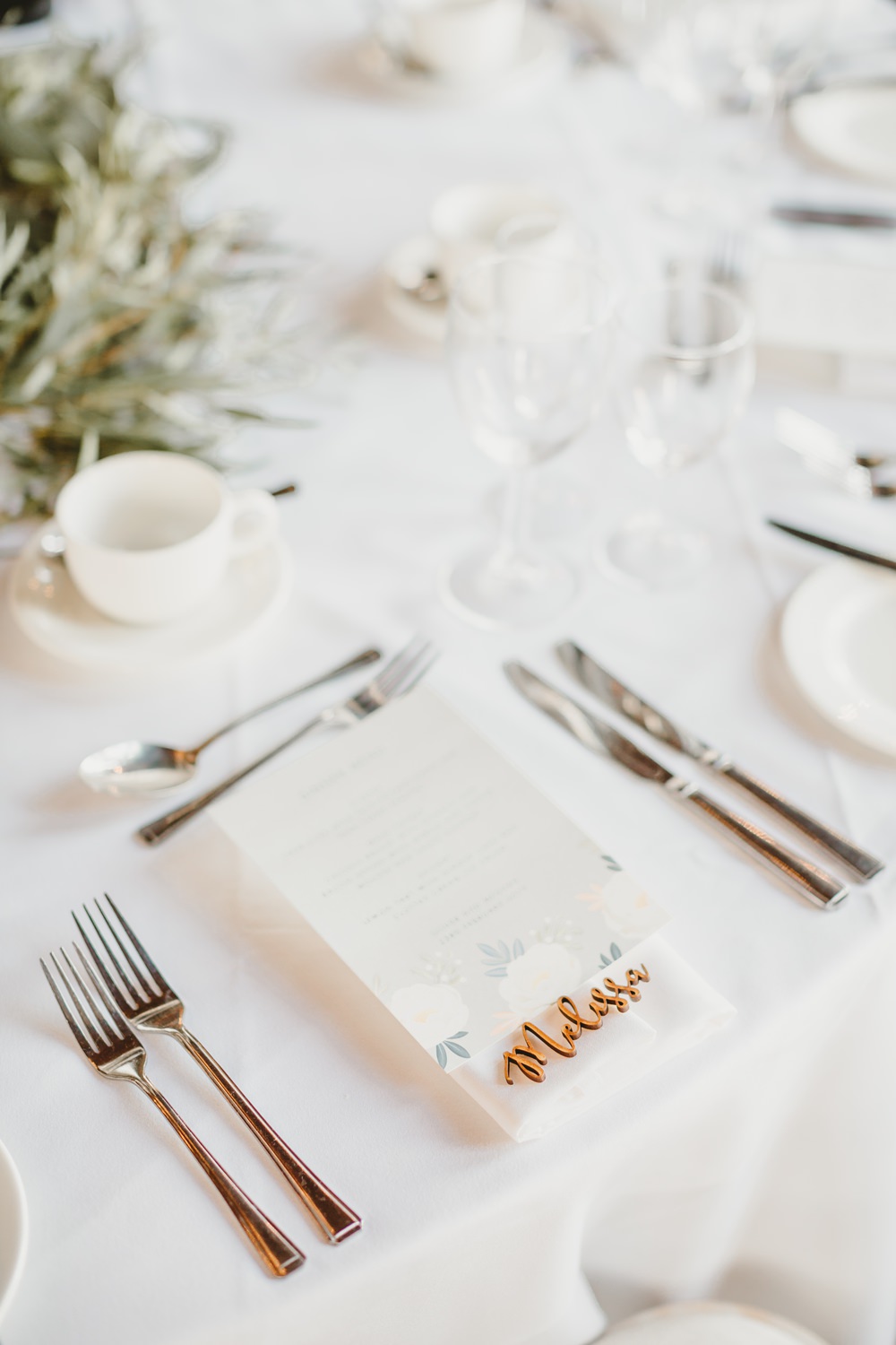 Laser Cut Place Name Setting York Minster Wedding Amy Lou Photography
