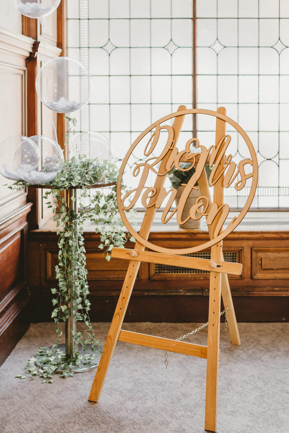 Sign Signs Signage Laser Cut Wooden Hoop York Minster Wedding Amy Lou Photography