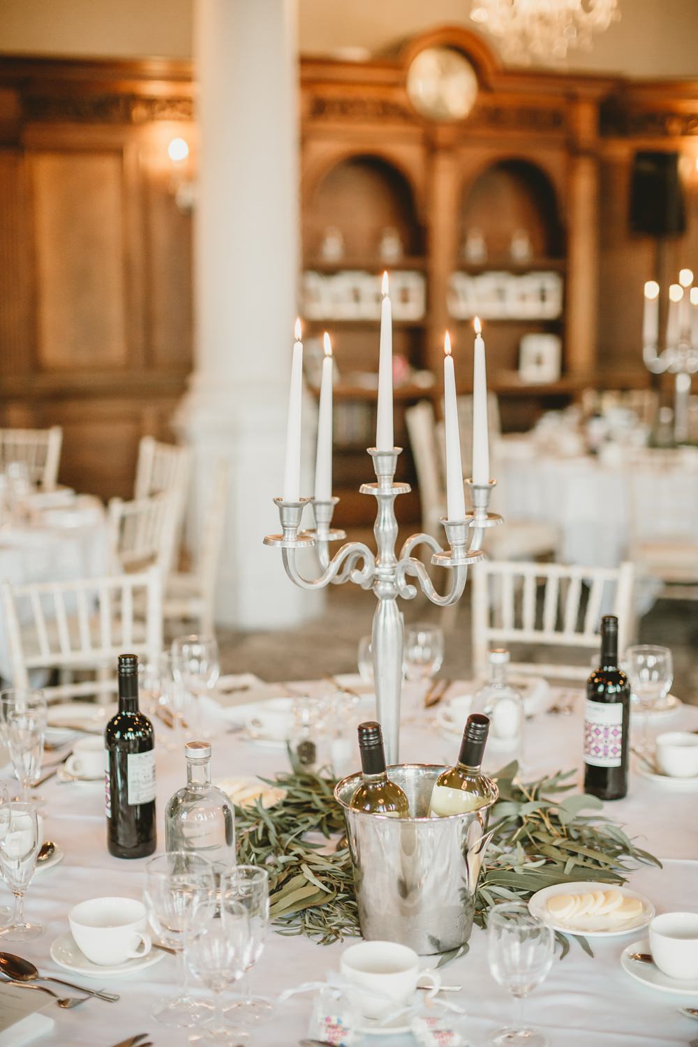 Candelabra Centrepiece Flowers Decor York Minster Wedding Amy Lou Photography