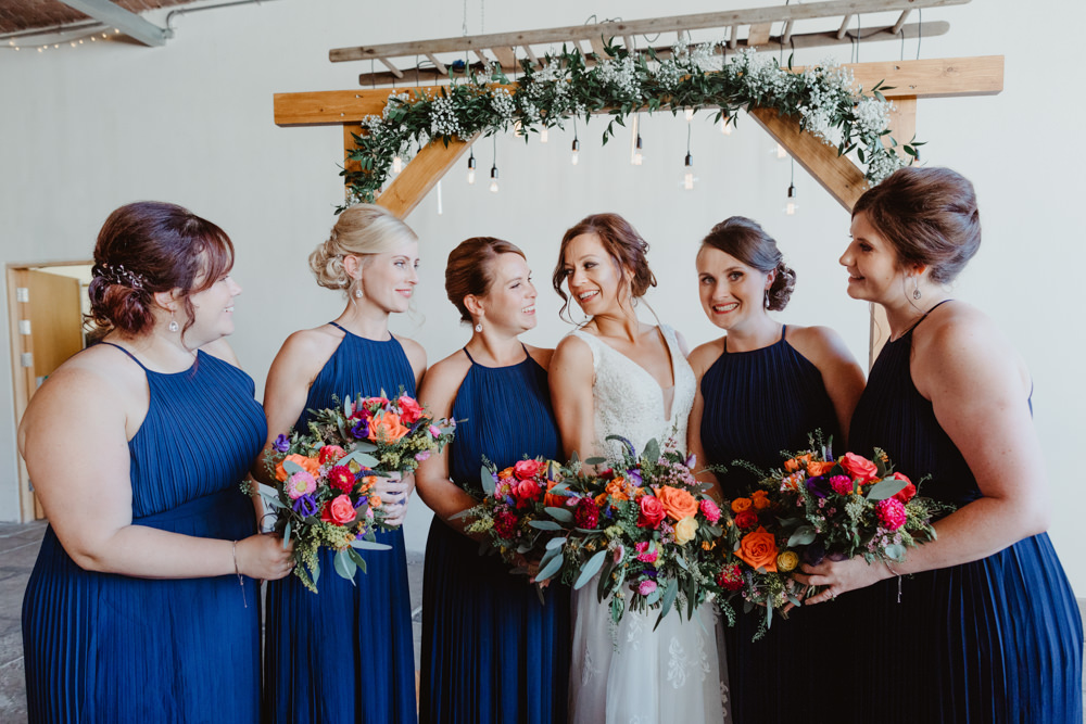 Bridesmaids Bridesmaid Dress Dresses Blue Arches Dean Clough Wedding Stevie Jay Photography