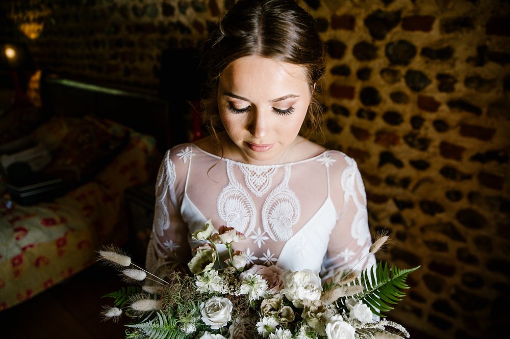 Bride Bridal Make Up Chaucer Barn Wedding Katherine Ashdown Photography