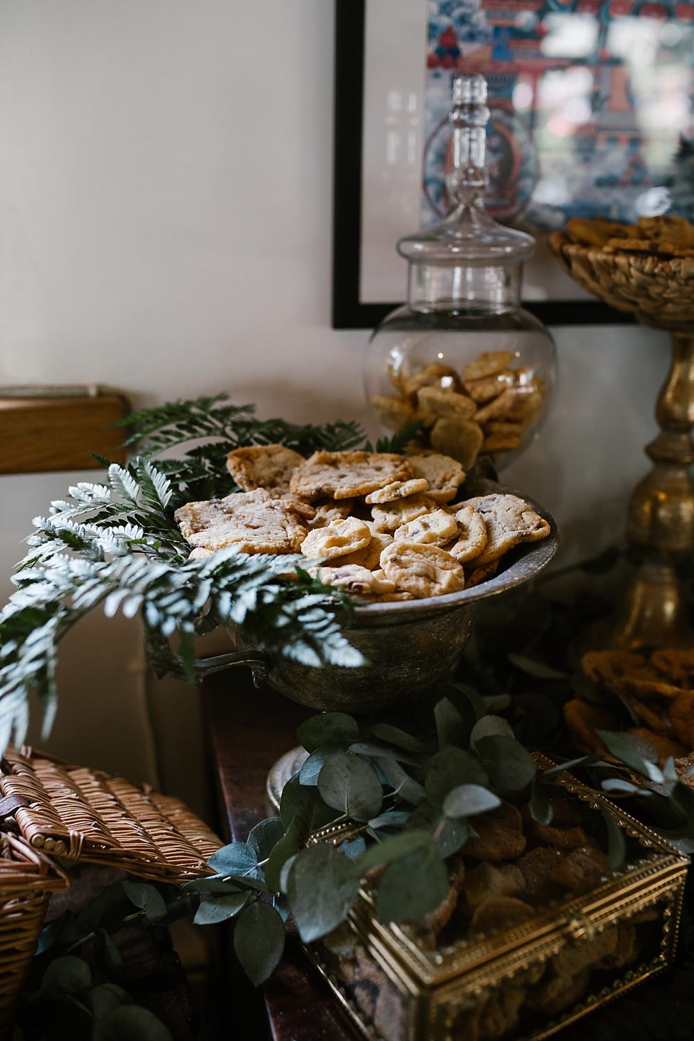 Cookie Table Treats Dessert Station Bar Chaucer Barn Wedding Katherine Ashdown Photography