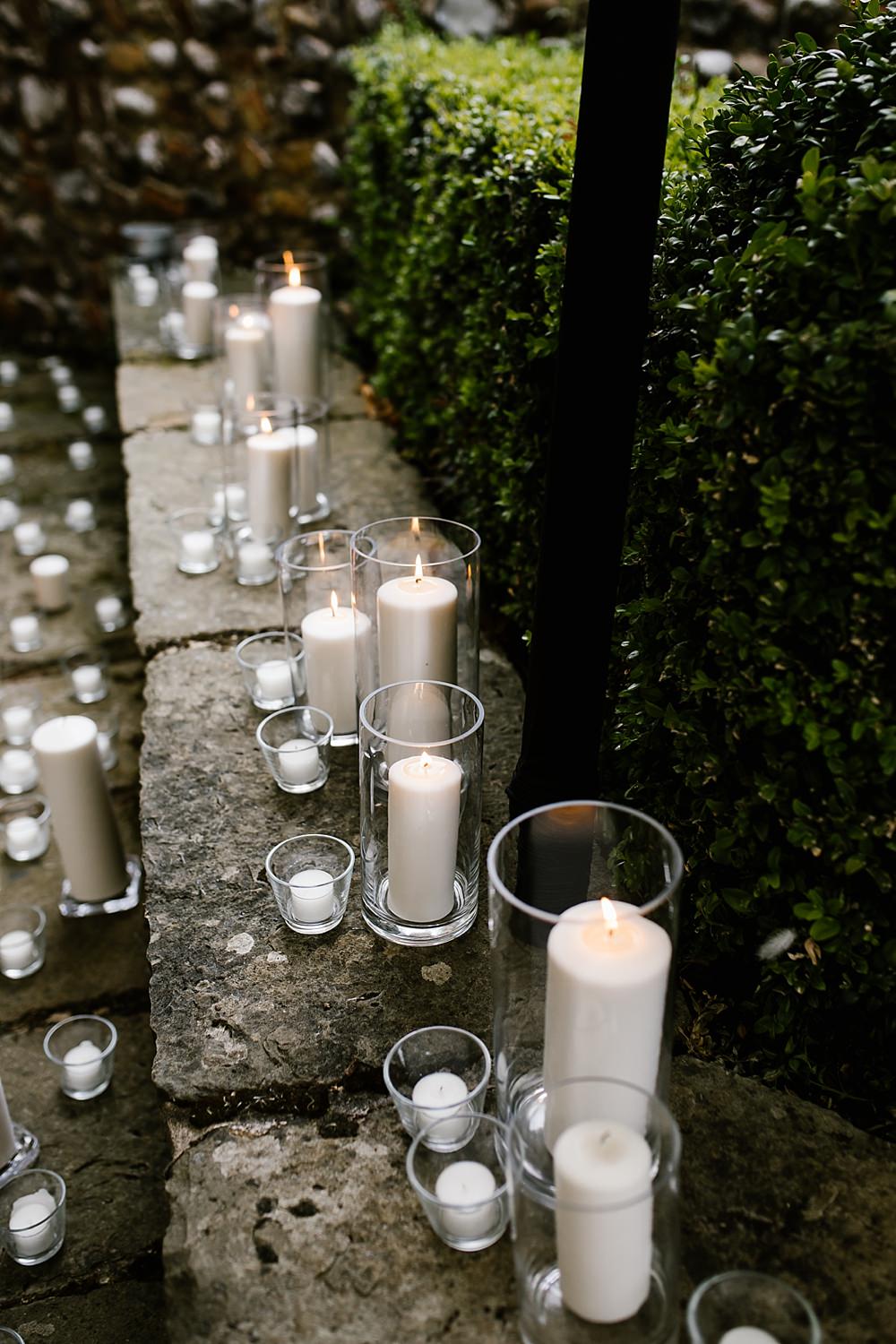 Candles Decor Chaucer Barn Wedding Katherine Ashdown Photography