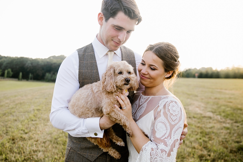 Dog Pet Chaucer Barn Wedding Katherine Ashdown Photography