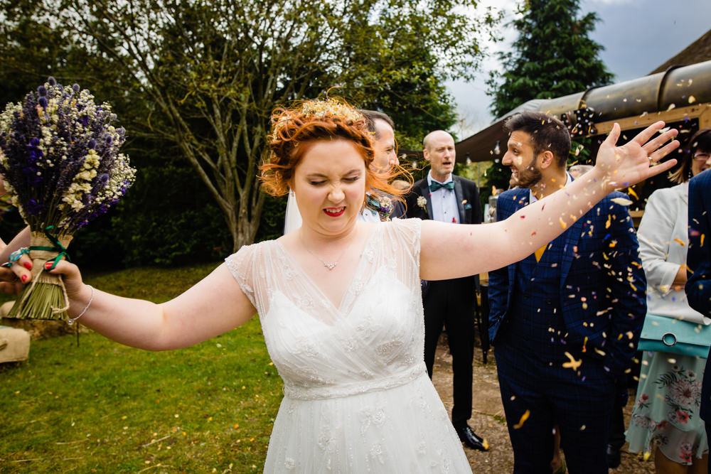 Bride Bridal Dress Gown Wed2b Cowshed Woodhall Farm Wedding Emma and Rich