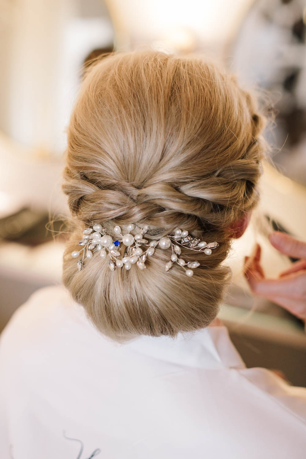 Bride Bridal Hair Style Up Do Plait Braid Accessory Dove Grey Wedding Danielle Smith Photography
