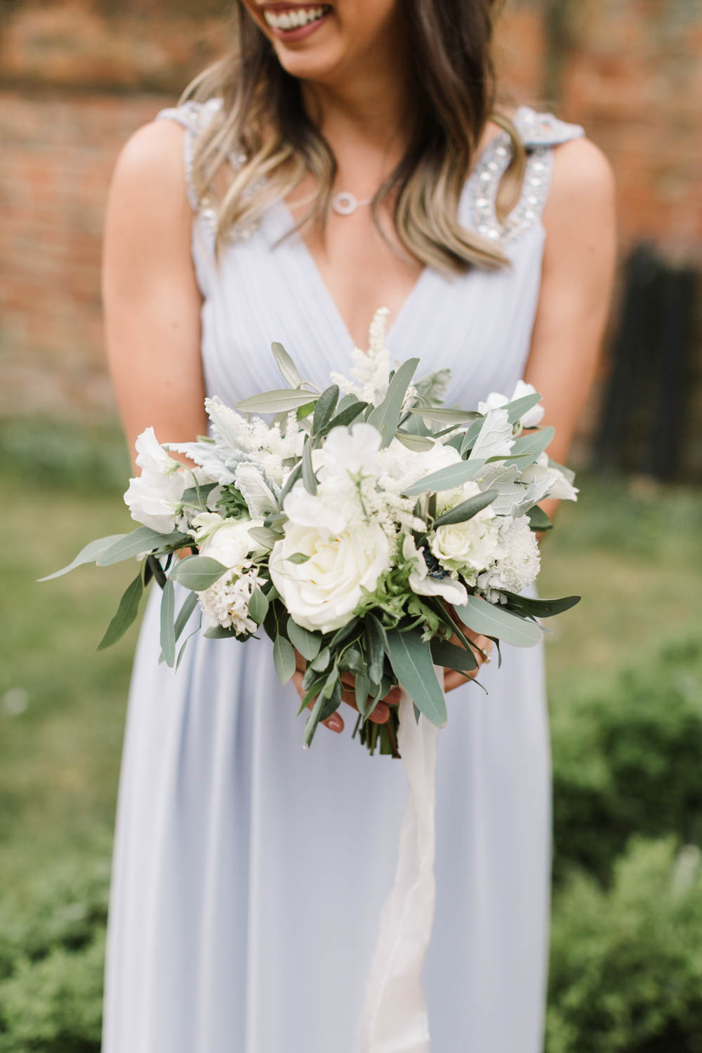 Bouquet Flowers Bride Bridal Olive Ranunculus Rose Anemone Astilbe Foliage Eucaluptus Dusty Miller Dove Grey Wedding Danielle Smith Photography