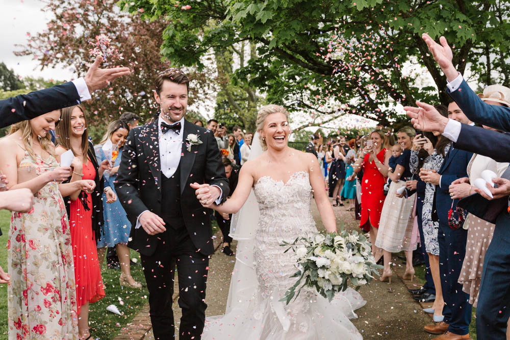 Confetti Dove Grey Wedding Danielle Smith Photography