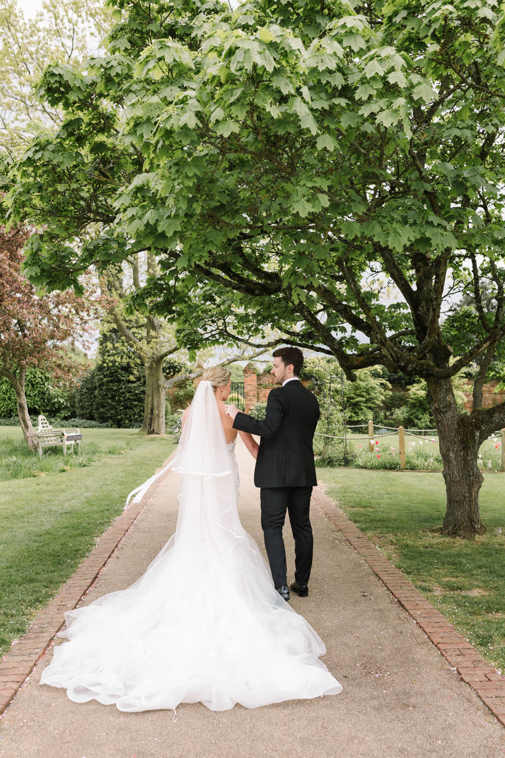 Dress Gown Bride Bridal Pronovias 3D Lace Gemstone Embroidery Train Veil Dove Grey Wedding Danielle Smith Photography