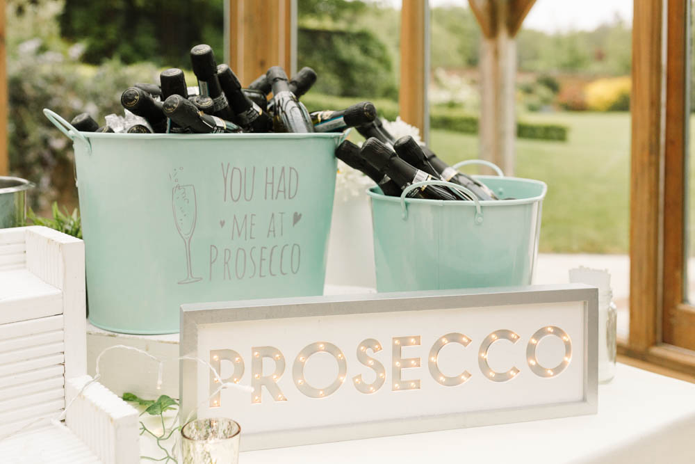Prosecco Bar Drinks Dove Grey Wedding Danielle Smith Photography