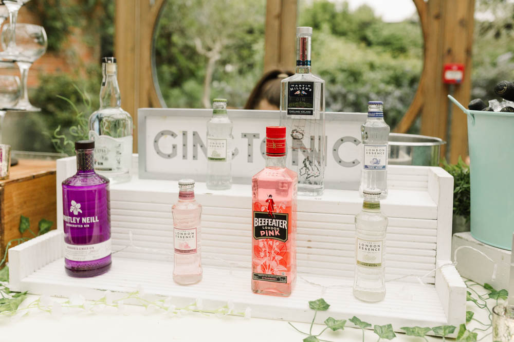 Gin Bar Drinks Dove Grey Wedding Danielle Smith Photography