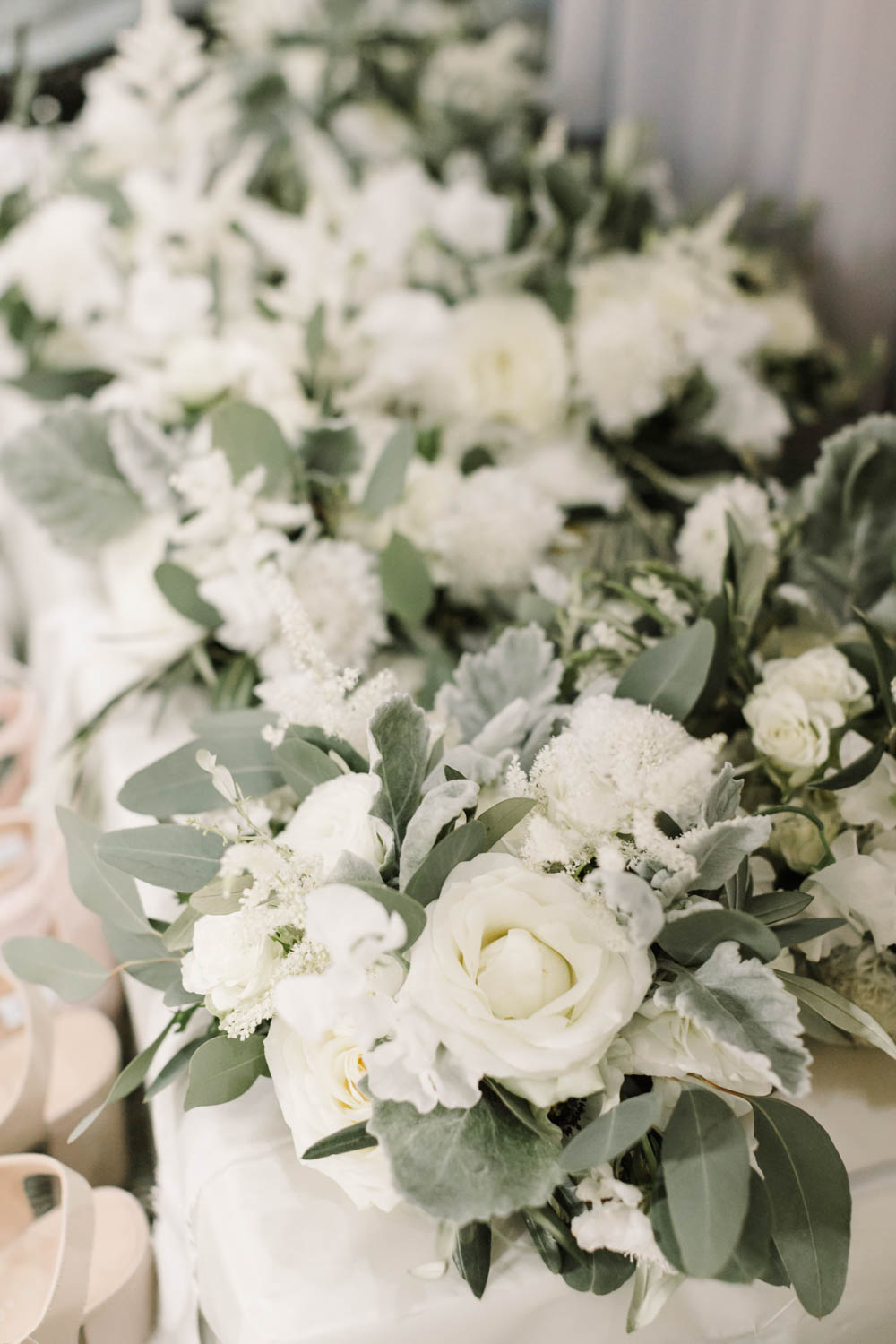 Bouquet Flowers Bride Bridal Olive Ranunculus Rose Anemone Astilbe Foliage Eucaluptus Dusty Miller Dove Grey Wedding Danielle Smith Photography