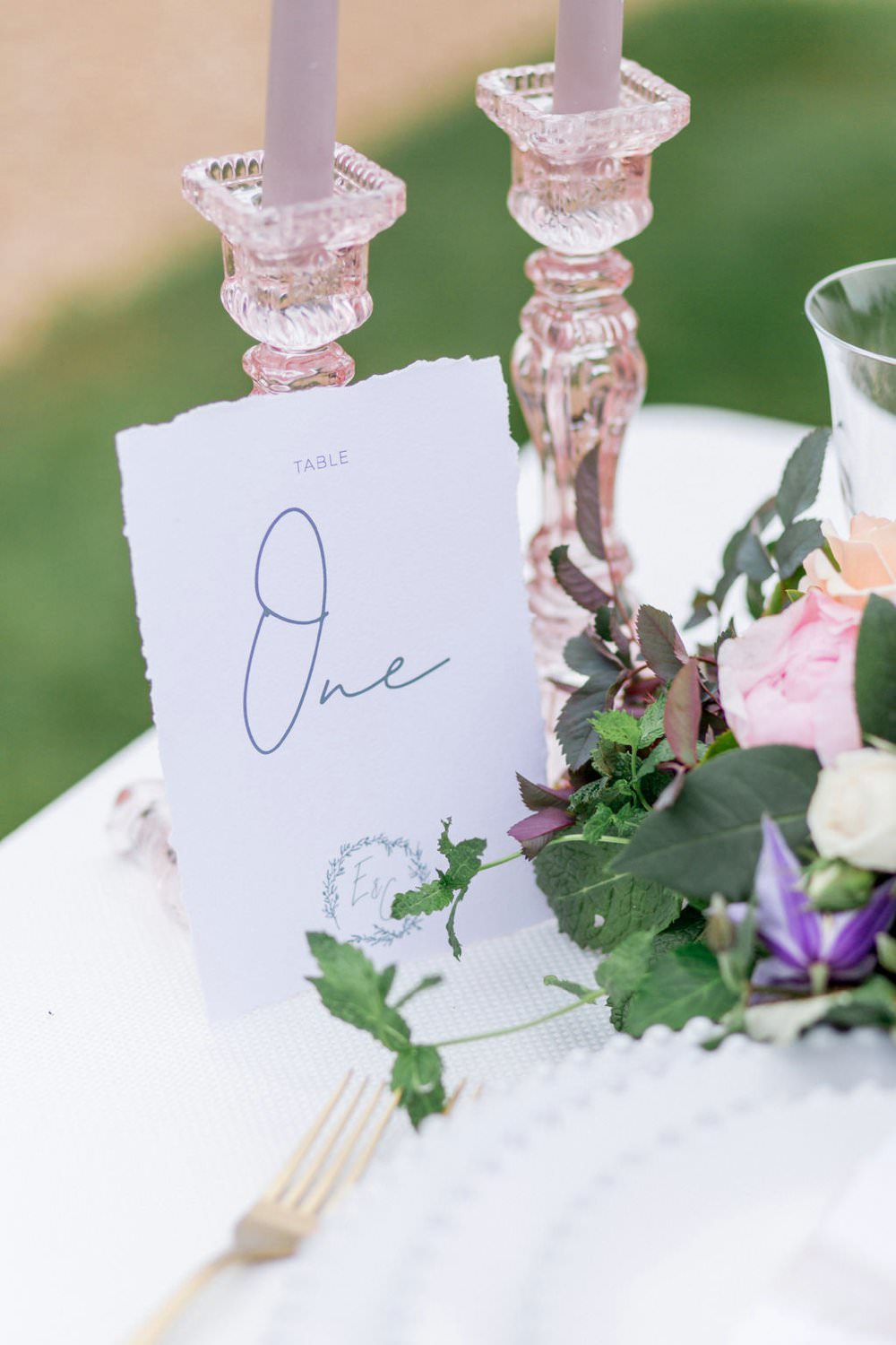 Calligraphy Table Number English Garden Wedding Inspiration Philippa Sian Photography