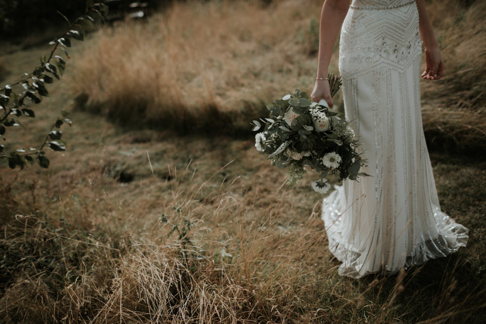 Bouquet Flowers Bride Bridal Succulent Rose Greenery Ferry House Inn Wedding Paul Fuller Kent Photography